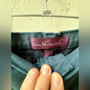 Gloria Vanderbilt ‘Amanda’ Stretch Dark Teal Tapered Size 14 Missy Jeans